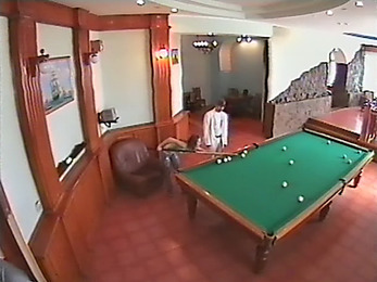 Security cam watches endvill fuck instead of billiard!